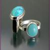 rings: Sterling Silver, Turquoise
